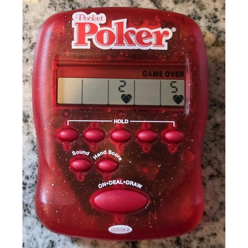 Radica Electronic Game Lot 20 Q Questions Pocket Poker Royal Flush 5000 TESTED